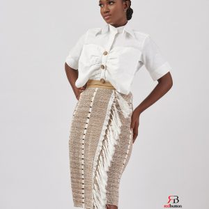 Water Hyacinth Frill Skirt